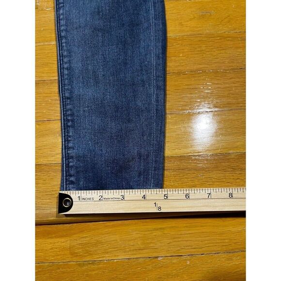 Express Women's Jeans Size 2 R Blue Mid Rise Stretch Legging Distressed - Picture 10 of 11
